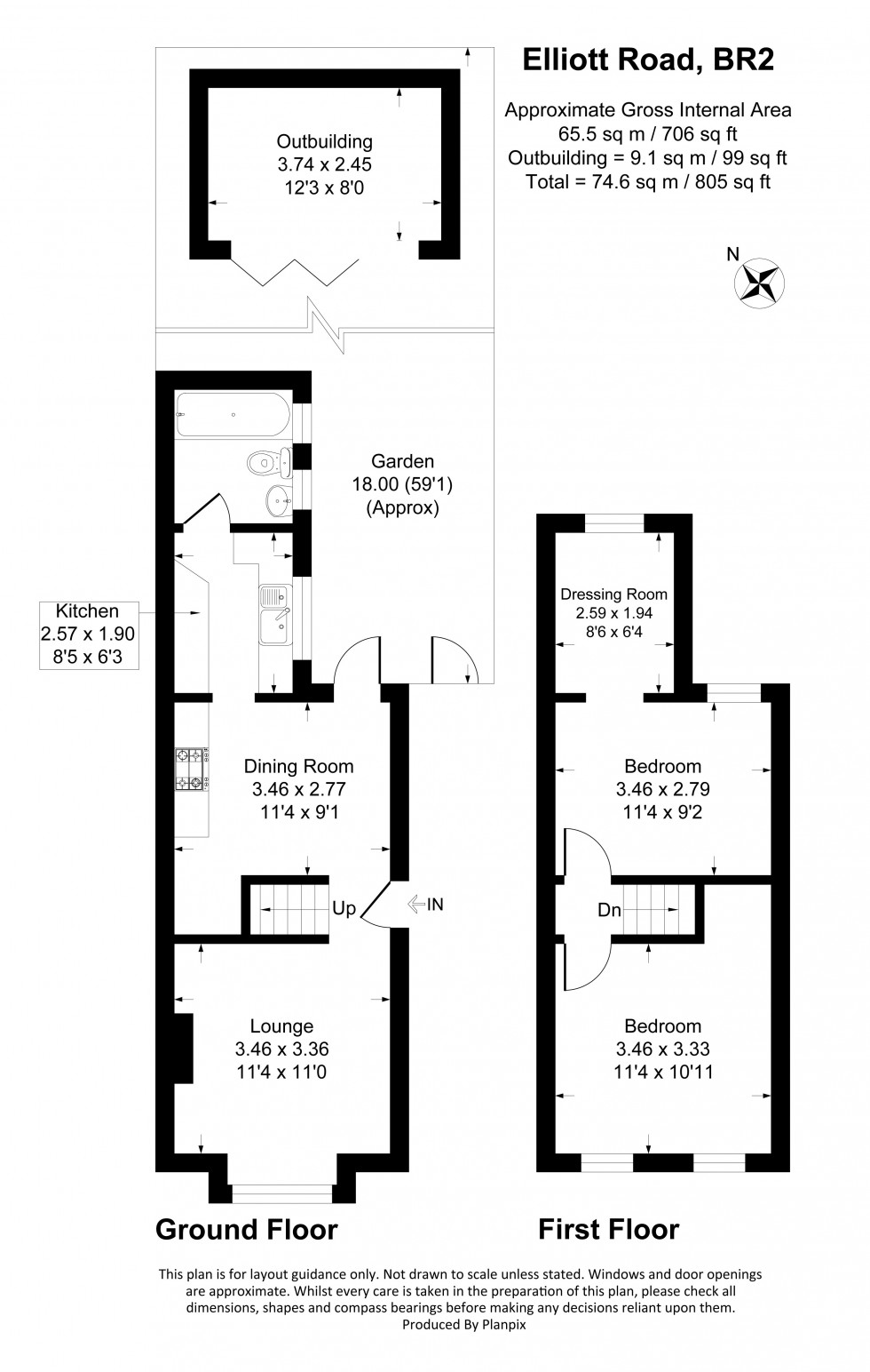 Floorplan for Elliott Road, Bromley