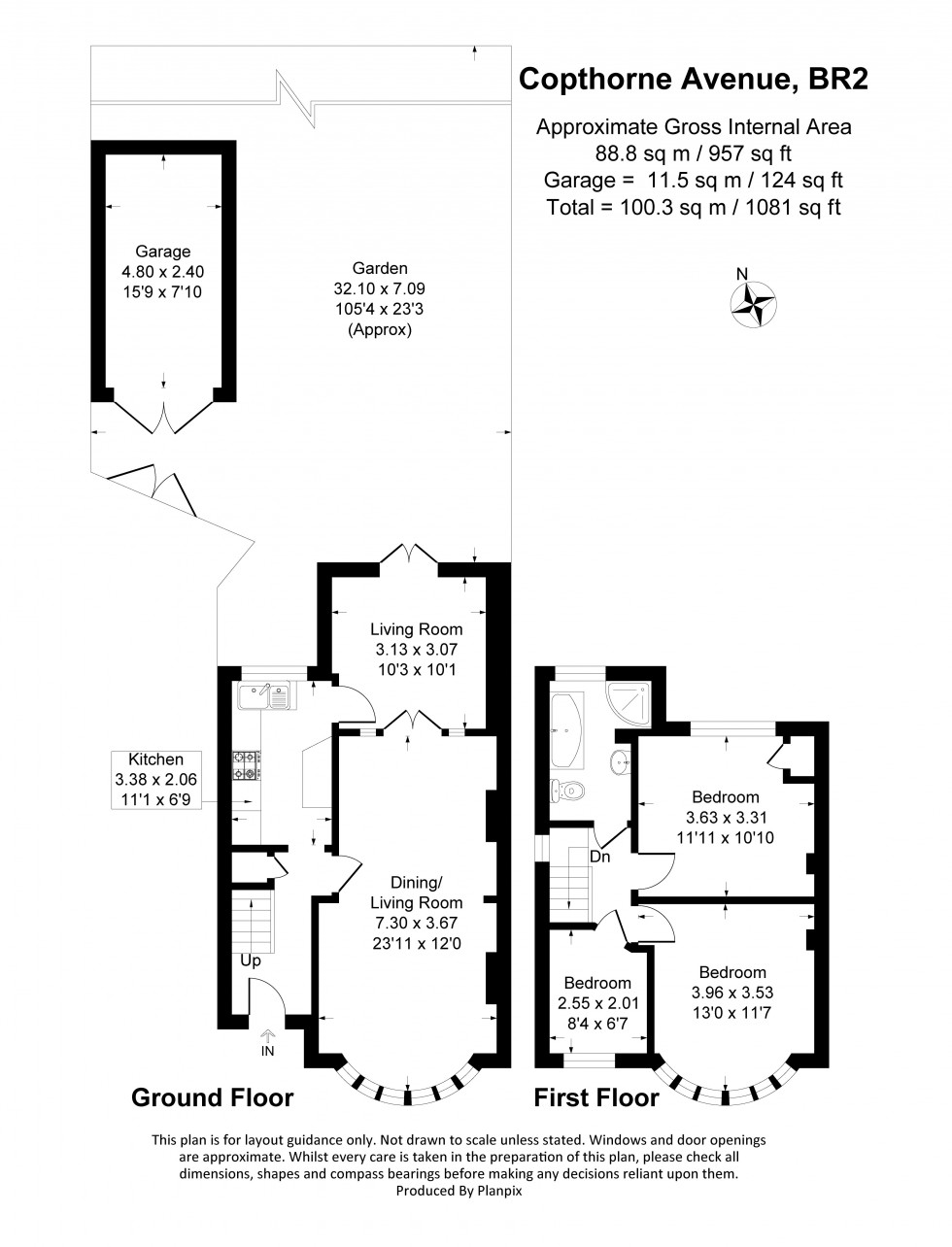 Floorplan for Copthorne Avenue, Bromley