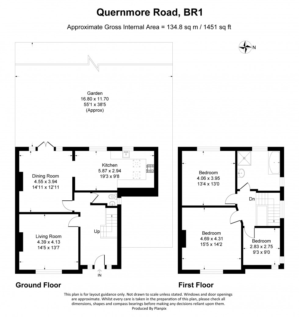 Floorplan for Quernmore Road, Bromley