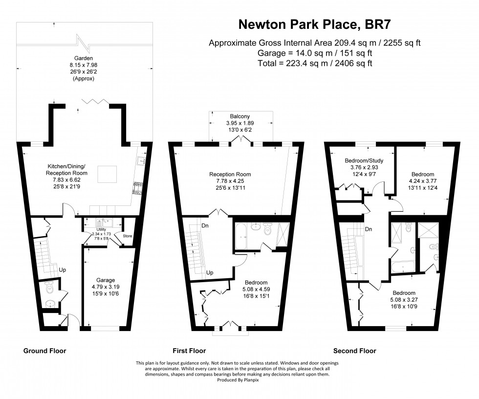 Floorplan for Newton Park Place, Chislehurst
