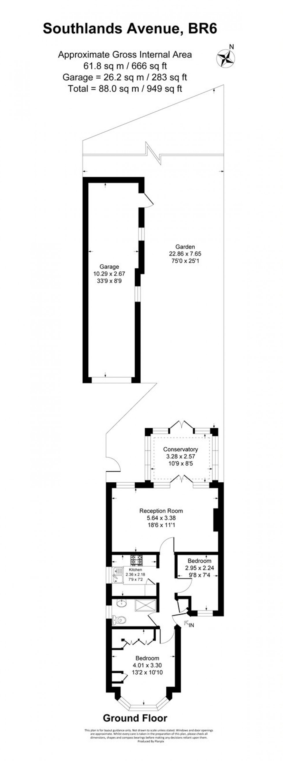Floorplan for Southlands Avenue, Orpington