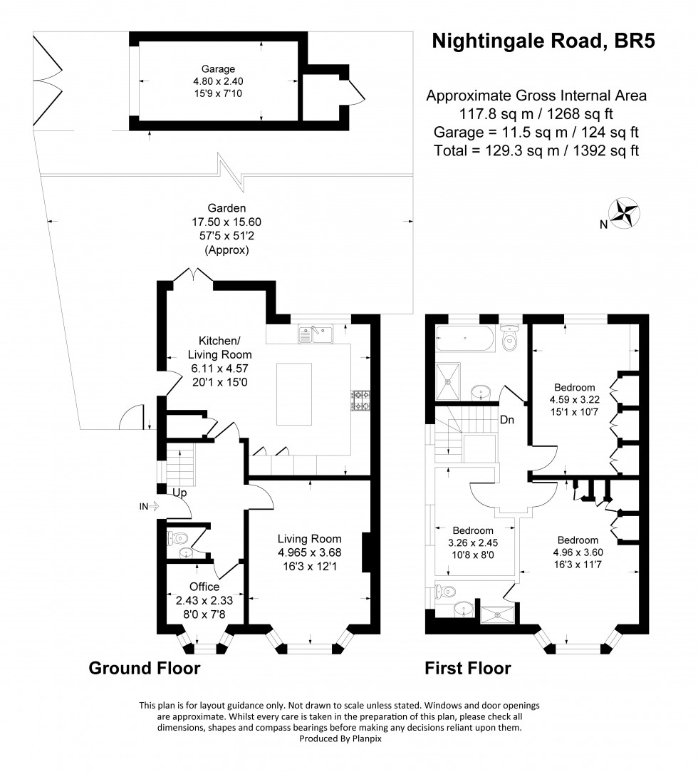 Floorplan for Nightingale Road, Petts Wood