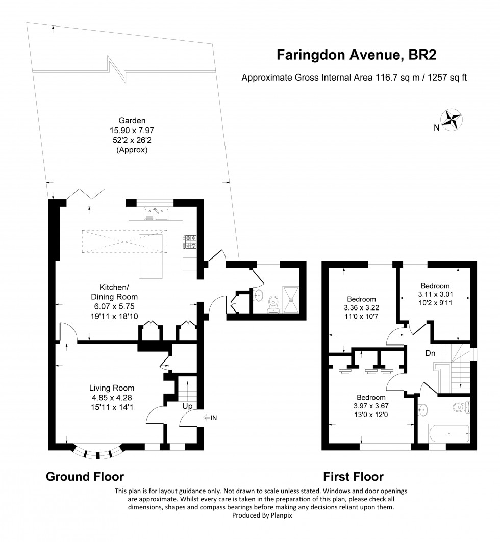 Floorplan for Faringdon Avenue, Bromley