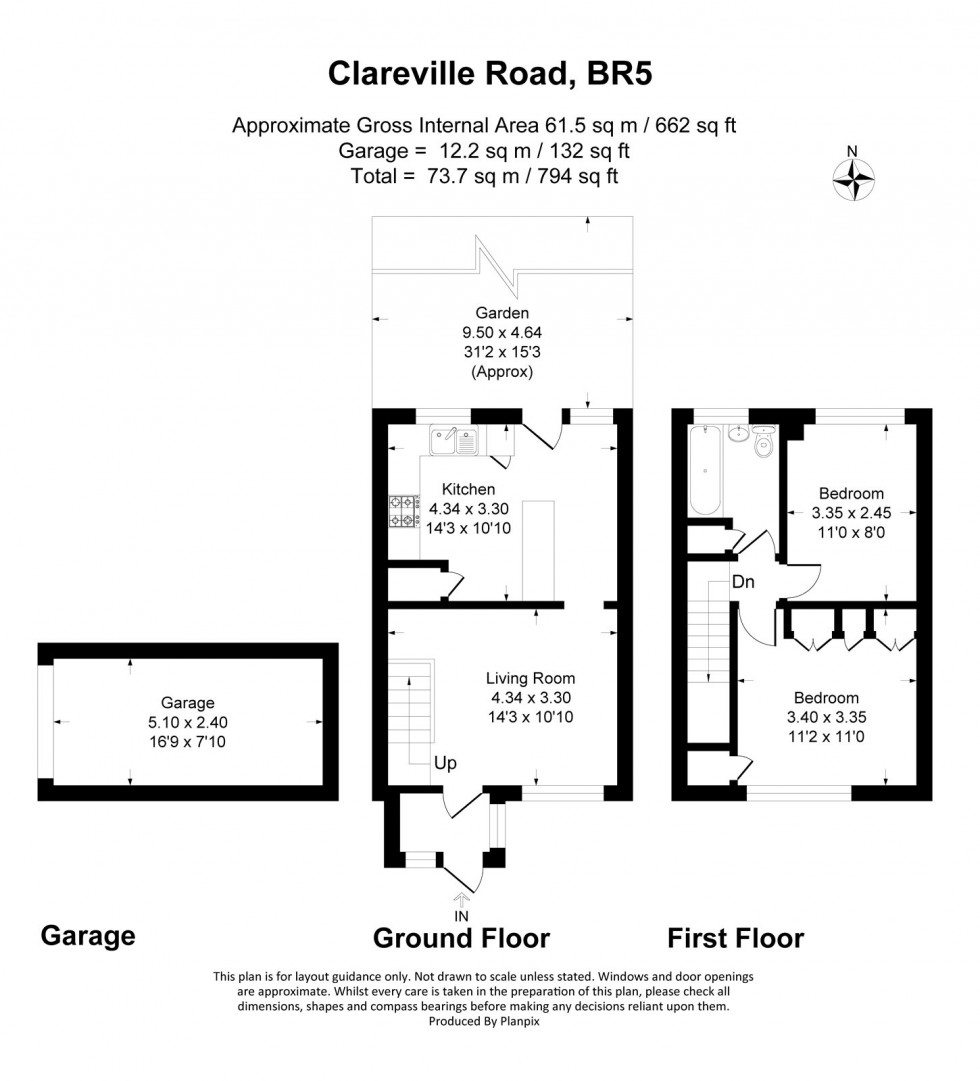 Floorplan for Clareville Road, Orpington