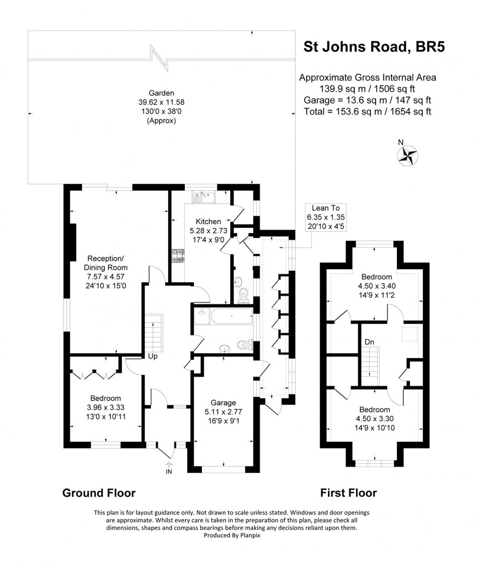 Floorplan for St. Johns Road, Petts Wood