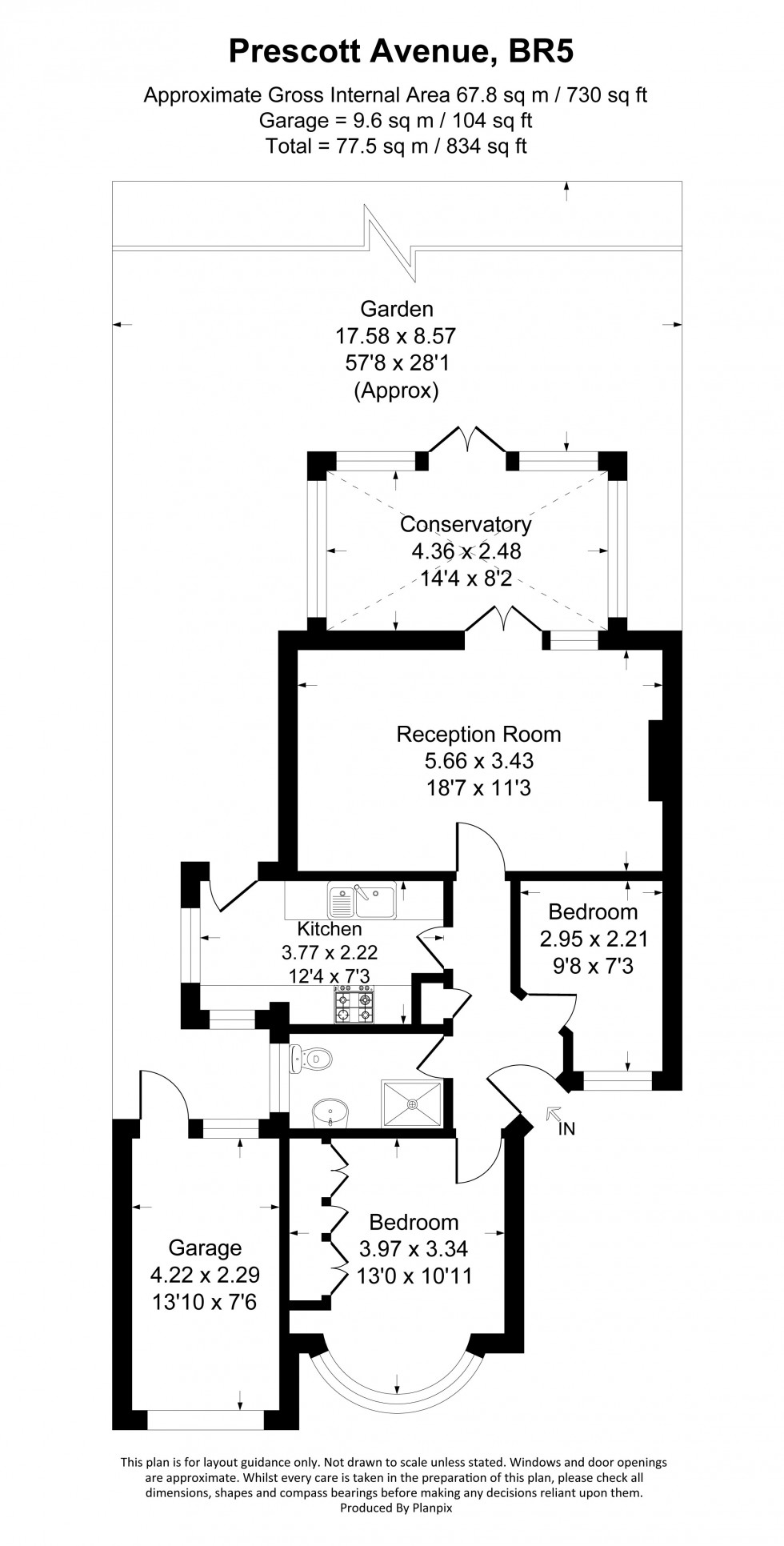 Floorplan for Prescott Avenue, Petts Wood