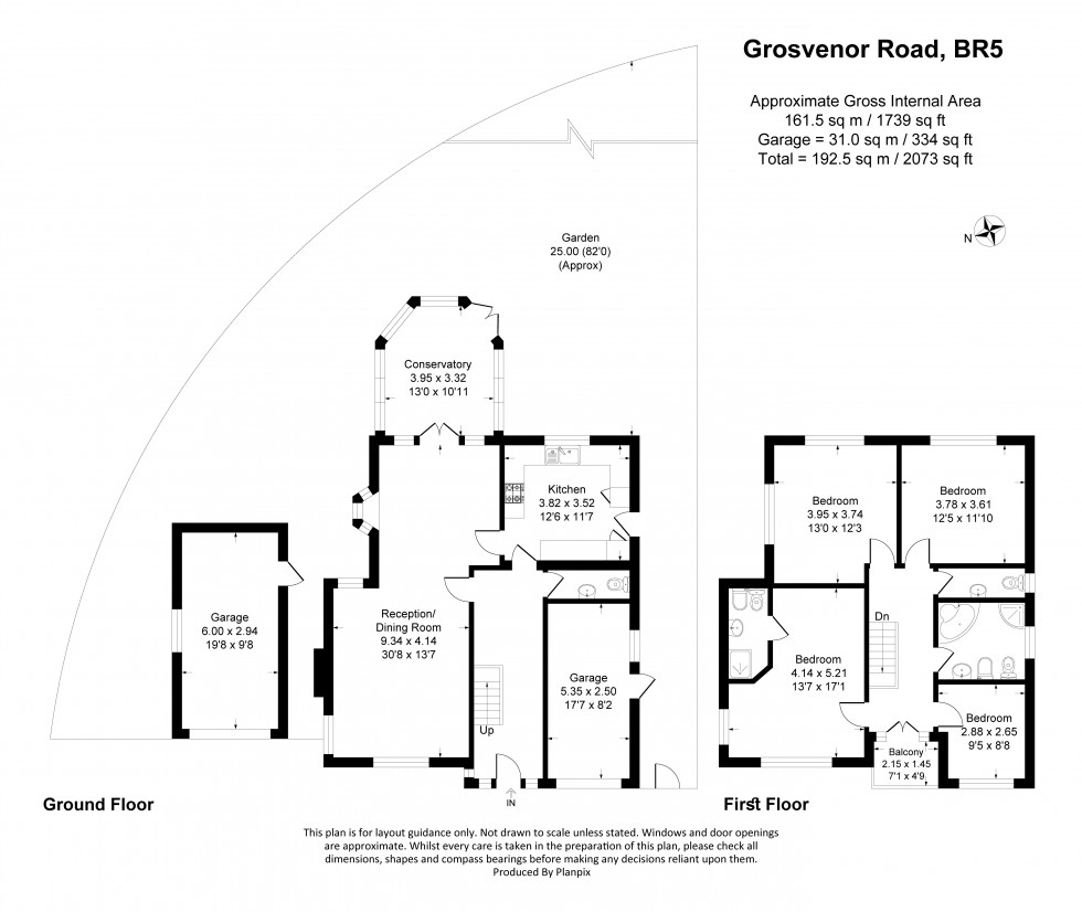 Floorplan for Grosvenor Road, Petts Wood