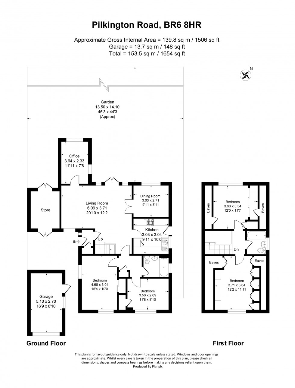 Floorplan for Pilkington Road, Orpington