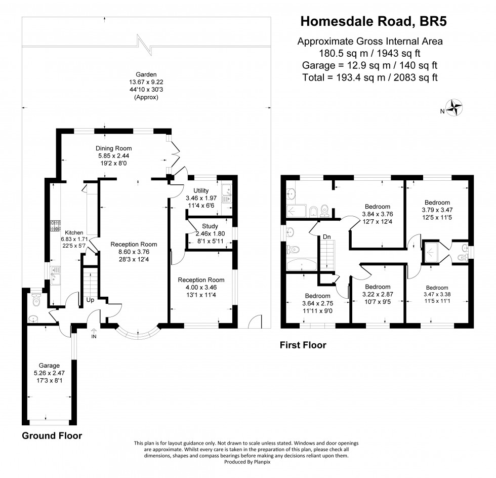 Floorplan for Homesdale Road, Petts Wood