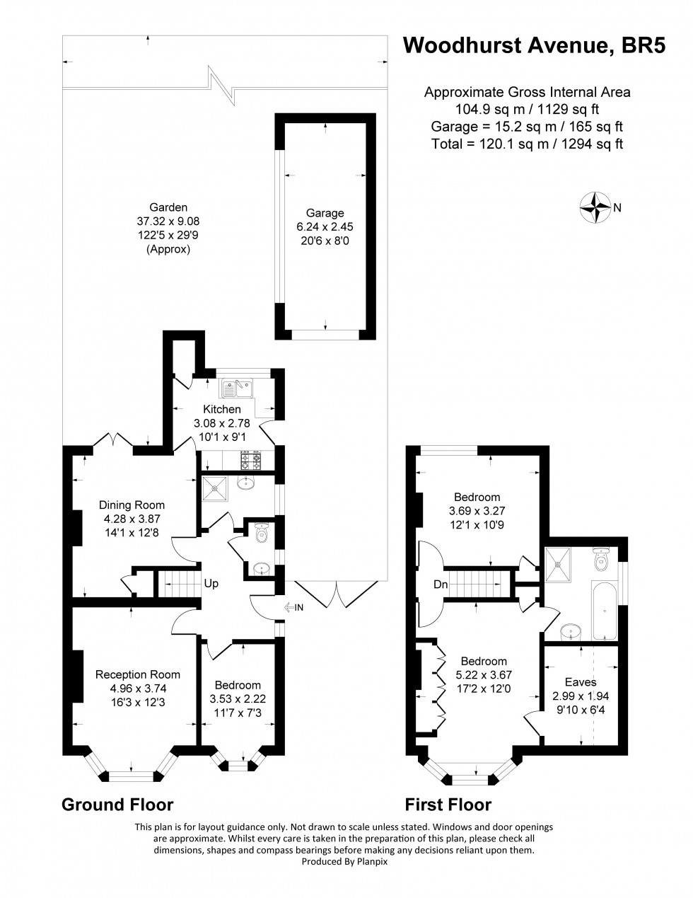 Floorplan for Woodhurst Avenue, Petts Wood