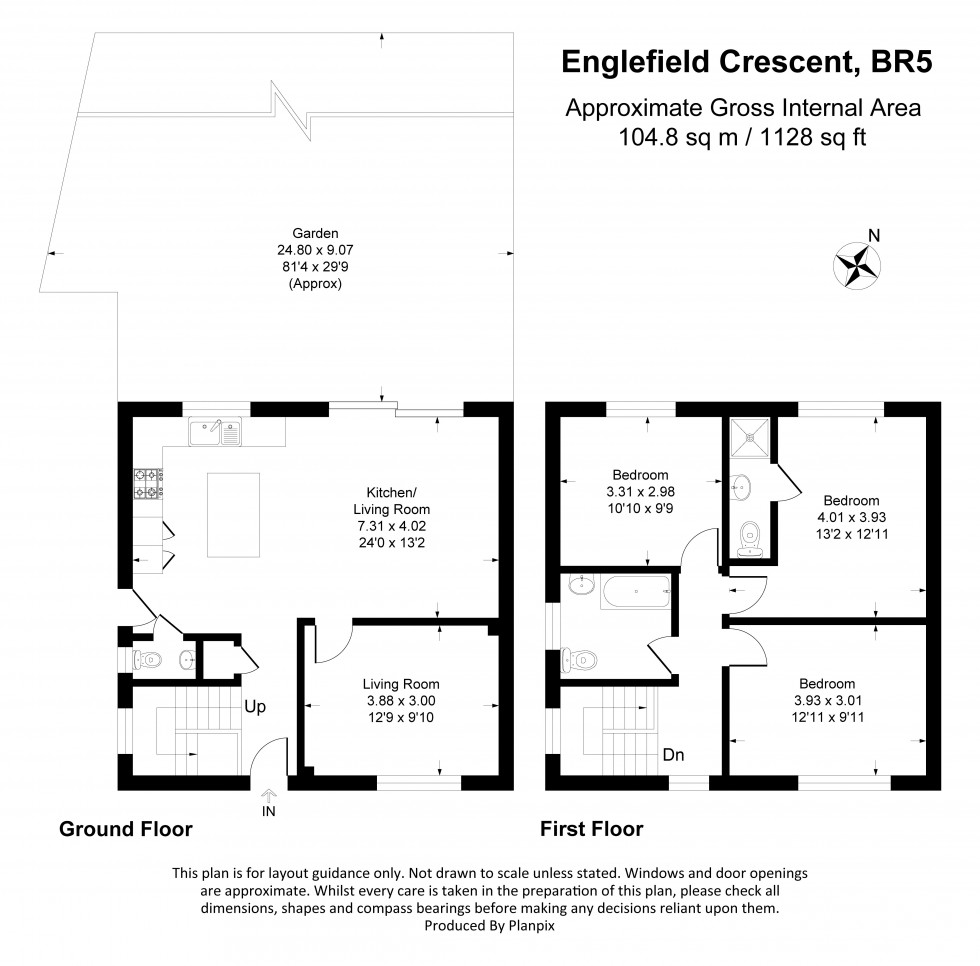 Floorplan for Englefield Crescent, Orpington