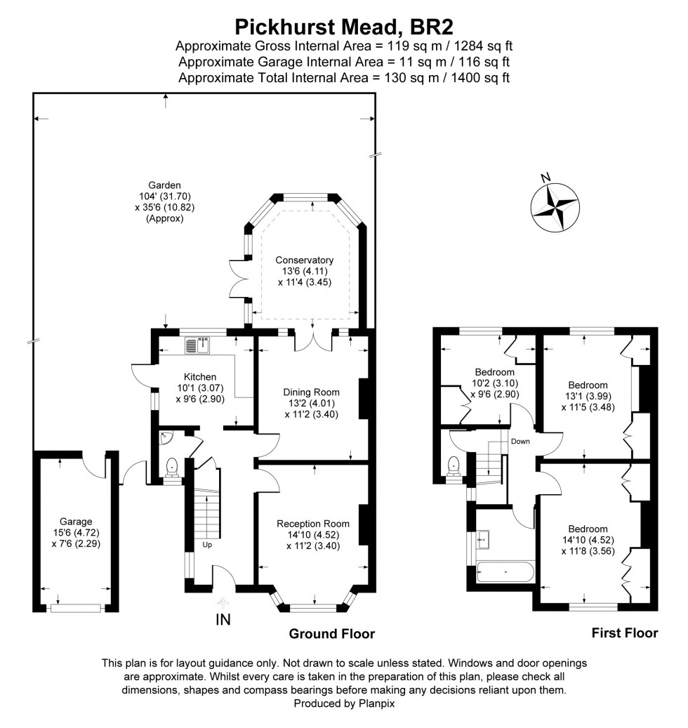Floorplan for Pickhurst Mead, Bromley