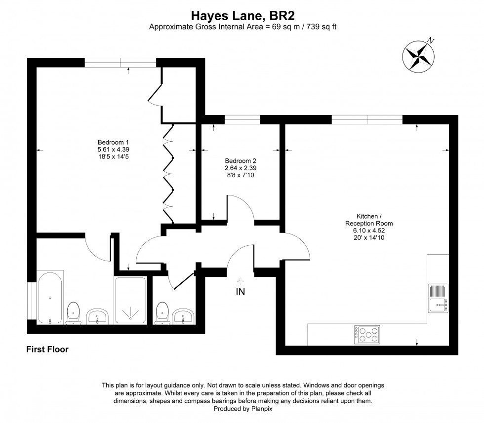 Floorplan for 2 Hayes Lane, Bromley