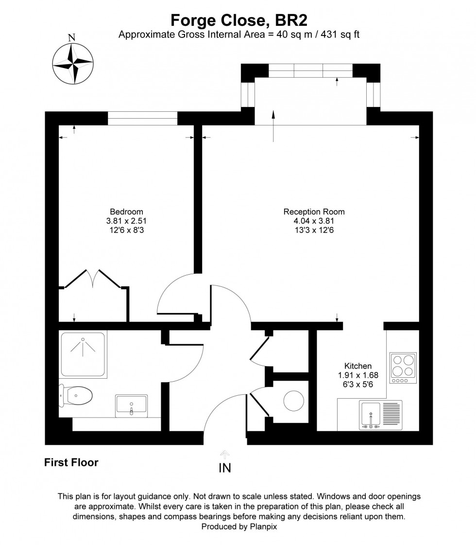 Floorplan for Forge Close, Bromley