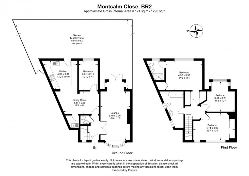 Floorplan for Montcalm Close, Bromley