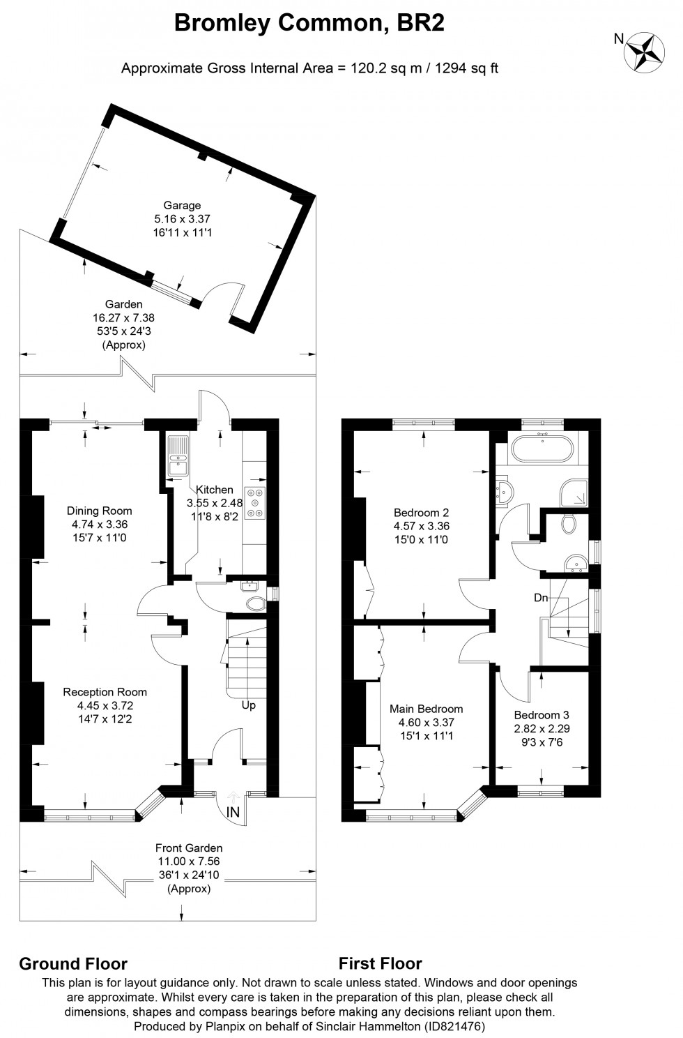 Floorplan for Bromley Common, Bromley, Kent