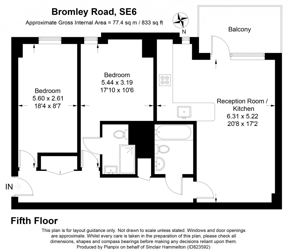 Floorplan for Altus House, 335-337 Bromley Road
