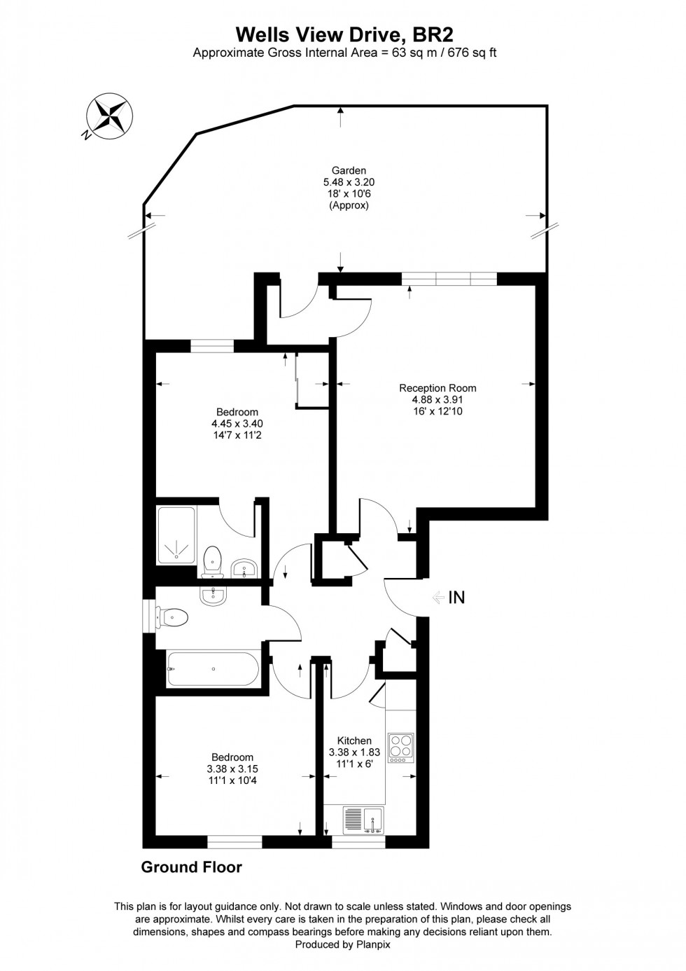 Floorplan for Wells View Drive, Bromley