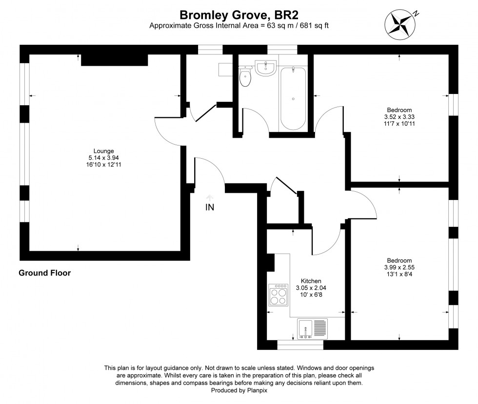 Floorplan for Bromley Grove, Bromley