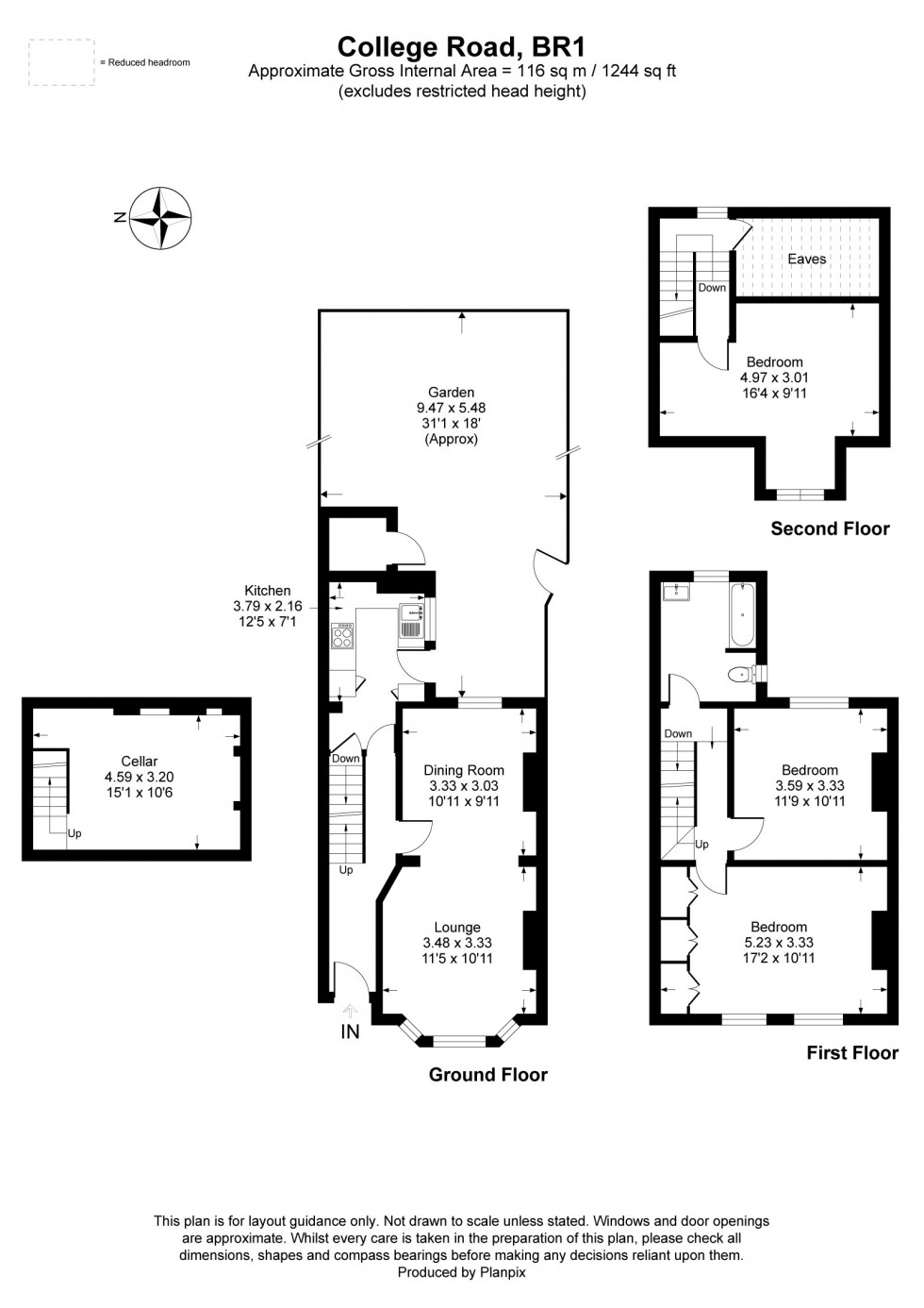Floorplan for College Road, Bromley