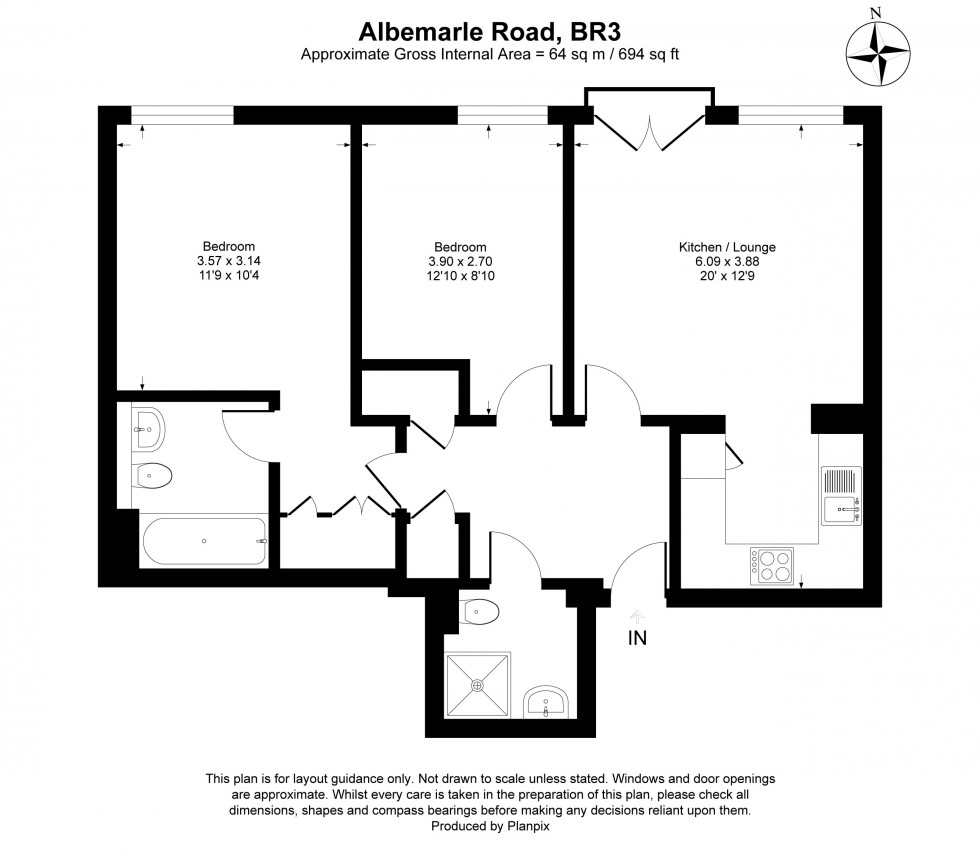 Floorplan for Albemarle Road, Beckenham