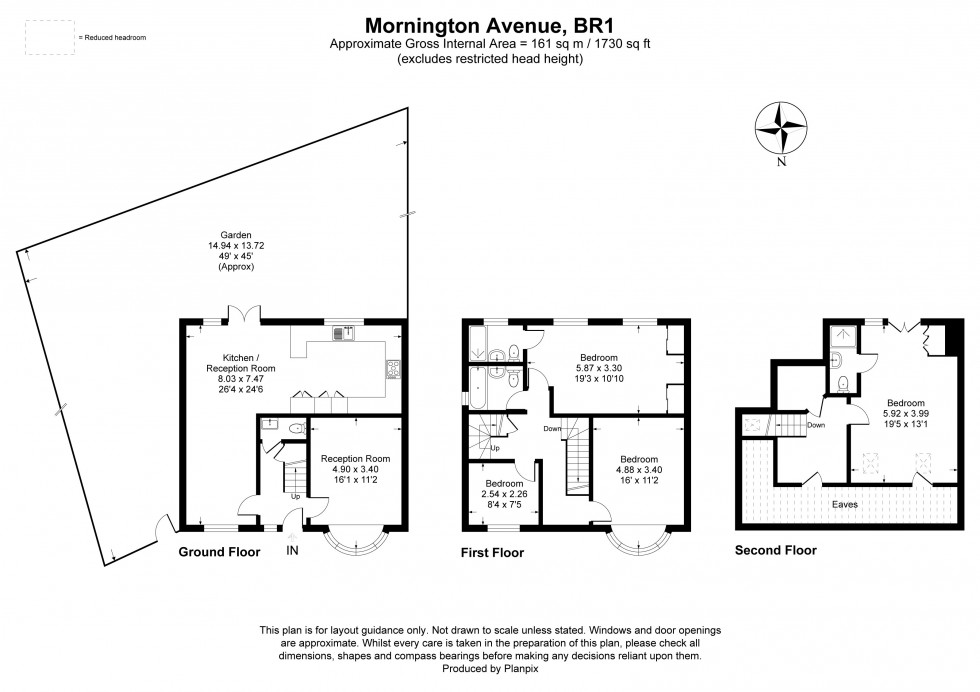 Floorplan for Mornington Avenue, Bromley