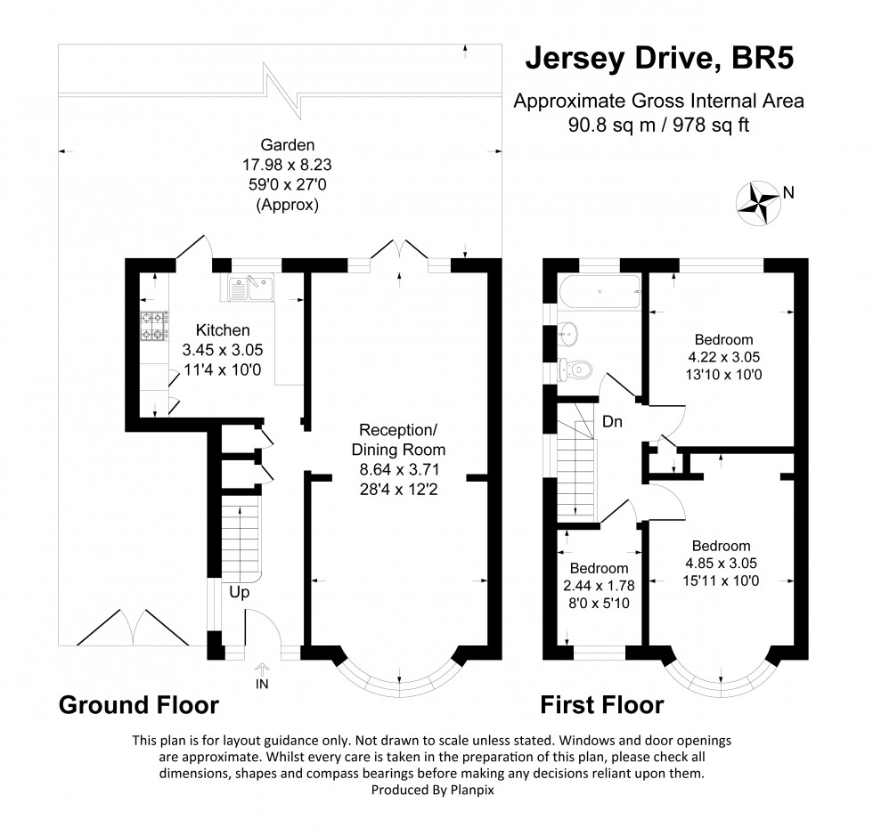 Floorplan for Jersey Drive, Petts Wood